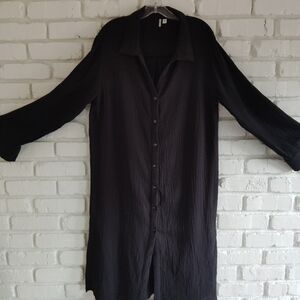 Nordstrom Cotton Gauze Cover-Up Shirt dress, Sz M